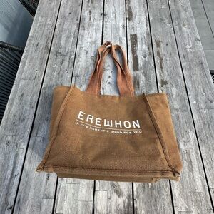 Erewhon Brown Canvas Tote Bag